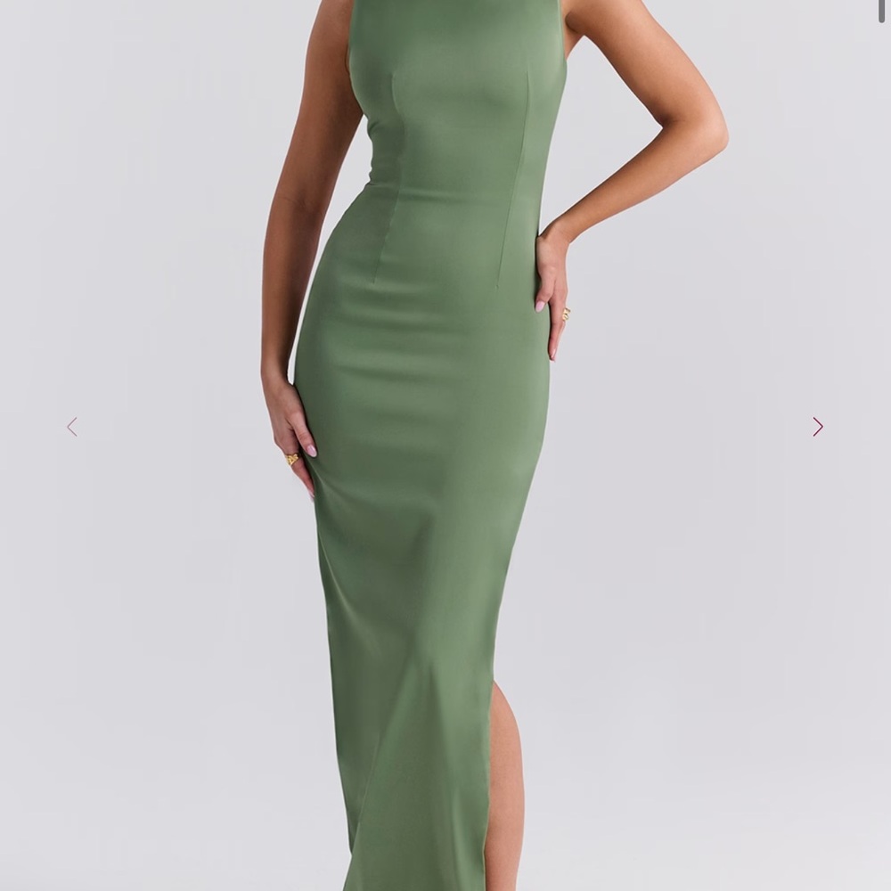 House of CB Olive Green Maxi Dress - Picture 2 of 13
